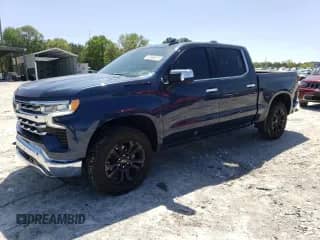 2022 Chevrolet Silverado 1500 LTZ with VIN 3GCUDGET7NG675896, listed as a Copart auction lot 52380675 with 25,630 mi miles and Salvage title. Bid and sale history available at DreamBid. Image 1.