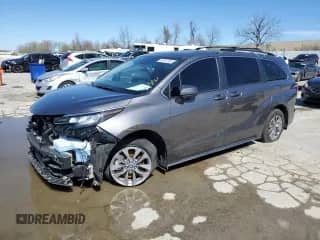 2023 Toyota Sienna LE with VIN 5TDBRKEC3PS143125, listed as a Copart auction lot 50191195 with 29,308 mi miles and Salvage title. Bid and sale history available at DreamBid. Image 1.