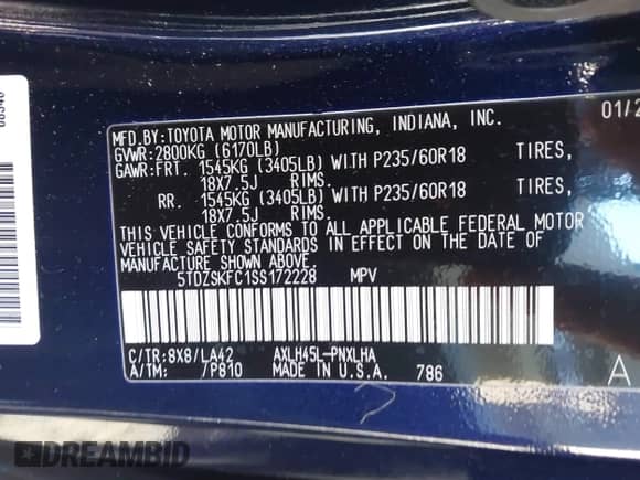 2025 Toyota Sienna Limited с VIN 5TDZSKFC1SS172228, выставлен на аукционе IAAI как лот 42951101 с пробегом 10 641 миль миль и . История ставок и продаж доступна на DreamBid. Изображение 9.