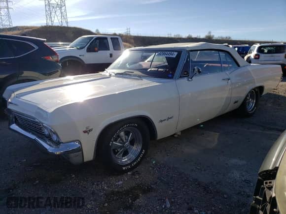 1965 Chevrolet Impala с VIN 166675T165950, выставлен на аукционе Copart как лот 82864494 с пробегом 91 223 миль миль и На запчасти • Non repairable. История ставок и продаж доступна на DreamBid. Изображение 1.