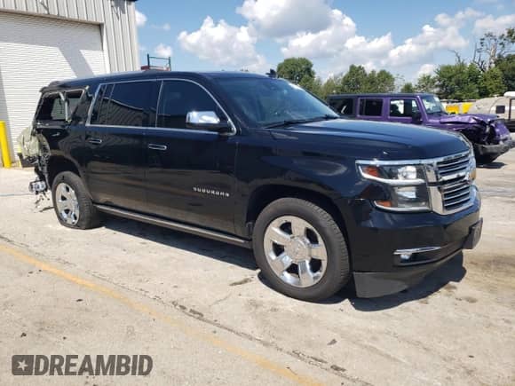 2016 Chevrolet Suburban LTZ with VIN 1GNSKJKC7GR105342, listed as a Copart auction lot 68536385 with 153,580 mi miles and Salvage title. Bid and sale history available at DreamBid. Image 4.