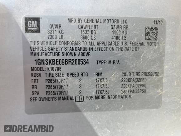 2011 Chevrolet Tahoe LT with VIN 1GNSKBE09BR200534, listed as a Copart auction lot 68920725 with 247,976 mi miles and Clean title. Bid and sale history available at DreamBid. Image 13.