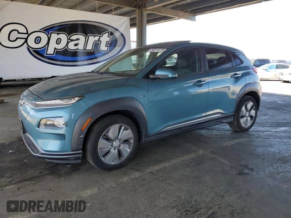 2020 Hyundai Kona Limited with VIN KM8K33AG9LU060087, listed as a Copart auction lot 59014575 with 22,321 mi miles and Salvage title. Bid and sale history available at DreamBid. Image 1.