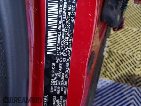 2024 Dodge Hornet R/T z VIN ZACPDFCW0R3A28952, wystawiony jako Copart lot #74563054 z przebiegiem 14 480 mil mil oraz Szkoda całkowita • Salvage title. Historia ofert i sprzedaży dostępna na DreamBid. Obrazek 14.