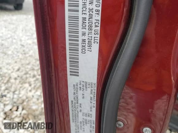 2020 Jeep Compass Latitude z VIN 3C4NJDBB1LT240917, wystawiony jako Copart lot #85281515 z przebiegiem 73 386 mil mil oraz Szkoda całkowita • Salvage title. Historia ofert i sprzedaży dostępna na DreamBid. Obrazek 13.