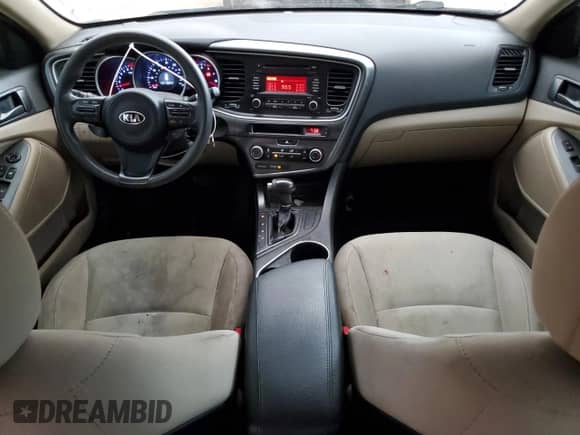 2014 Kia Optima LX with VIN 5XXGM4A79EG320476, listed as a Copart auction lot 81949565 with 82,411 mi miles and Salvage title. Bid and sale history available at DreamBid. Image 8.