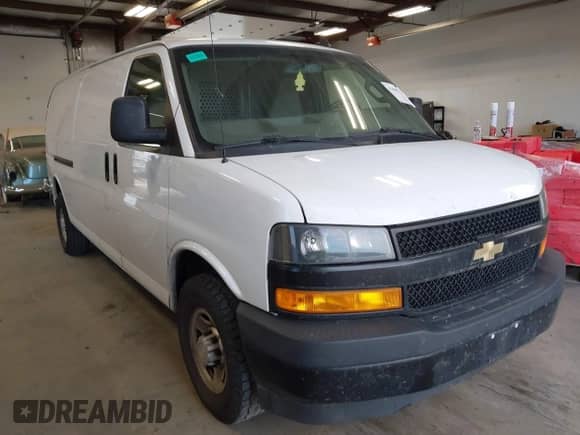 2019 Chevrolet Express Cargo z VIN 1GCZGHFGXK1309218, wystawiony jako IAAI lot #43469373 z przebiegiem 171 490 mil mil oraz . Historia ofert i sprzedaży dostępna na DreamBid. Obrazek 1.