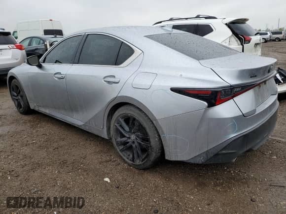 2021 Lexus IS 300 with VIN JTHC81F27M5045772, listed as a Copart auction lot 57782055 with 21,753 mi miles and Salvage title. Bid and sale history available at DreamBid. Image 2.