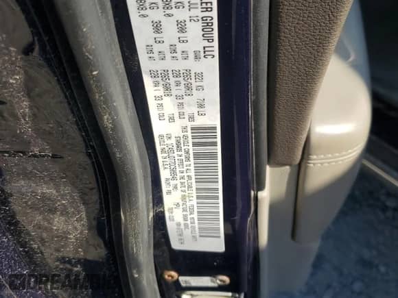 2013 Dodge Durango Crew with VIN 1C4SDJDT7DC509546, listed as a Copart auction lot 81650625 with 141,838 mi miles and Clean title. Bid and sale history available at DreamBid. Image 12.