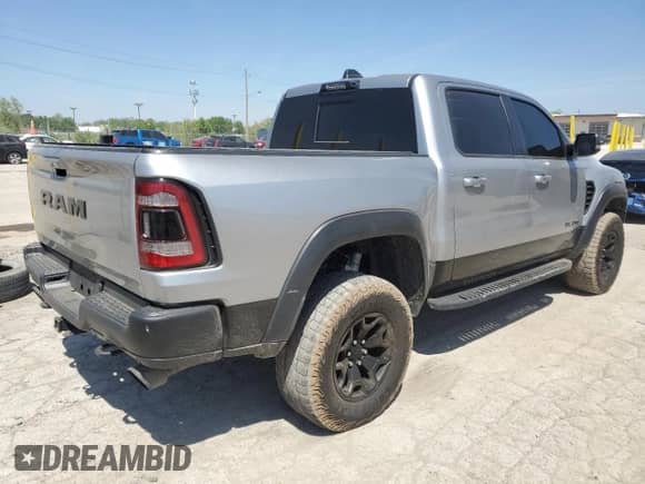 2022 Ram 1500 with VIN MVIN389436IND, listed as a Copart auction lot 55157015 with 47,039 mi miles and Salvage title. Bid and sale history available at DreamBid. Image 3.