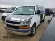 2010 Chevrolet Express Passenger LT with VIN 1GA2G1DG6A1147607, listed as a Copart auction lot 43551925 with 69,611 mi miles and Salvage title. Bid and sale history available at DreamBid. Image 1.