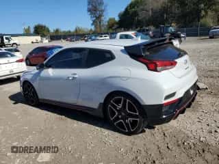 2020 Hyundai Veloster with VIN KMHT36AH9LU007324, listed as a Copart auction lot 87056545 with 48,014 mi miles and Salvage title. Bid and sale history available at DreamBid. Image 2.