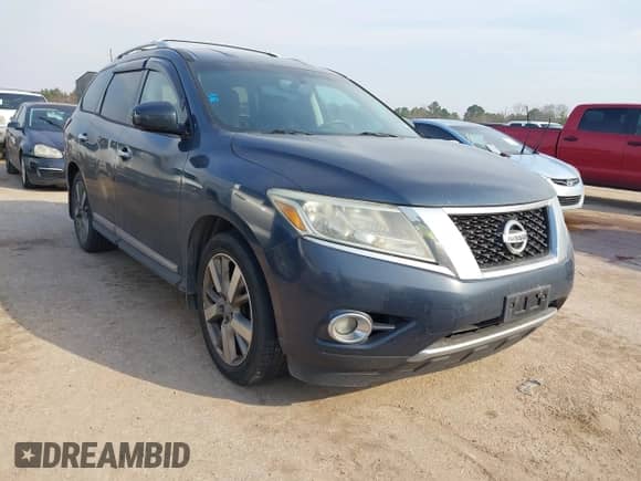 2014 Nissan Pathfinder SV z VIN 5N1AR2MN3EC623738, wystawiony jako IAAI lot #41648863 z przebiegiem 120 682 mil mil oraz . Historia ofert i sprzedaży dostępna na DreamBid. Obrazek 1.