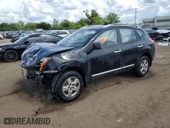2015 Nissan Rogue S with VIN JN8AS5MTXFW656197, listed as a Copart auction lot 62986405 with 86,906 mi miles and Salvage title. Bid and sale history available at DreamBid. Image 1.