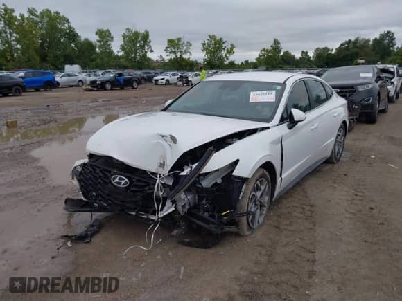 2023 Hyundai Sonata SEL with VIN KMHL64JA1PA280697, listed as a IAAI auction lot 43035115 with 37,609 mi miles and . Bid and sale history available at DreamBid. Image 2.