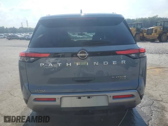 2022 Nissan Pathfinder Platinum with VIN 5N1DR3DKXNC263439, listed as a Copart auction lot 81191325 with 57,305 mi miles and Salvage title. Bid and sale history available at DreamBid. Image 6.