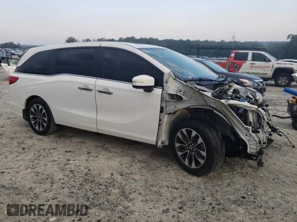 2023 Honda Odyssey EX-L с VIN 5FNRL6H62PB066202, выставлен на аукционе Copart как лот 80551535 с пробегом 34 208 миль миль и Списание • Salvage title. История ставок и продаж доступна на DreamBid. Изображение 4.