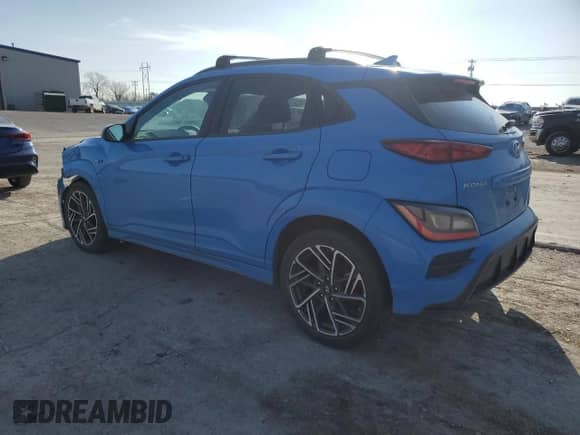 2022 Hyundai Kona N Line z VIN KM8K3CA30NU801565, wystawiony jako Copart lot #85348704 z przebiegiem 65 817 mil mil oraz Szkoda całkowita • Salvage title. Historia ofert i sprzedaży dostępna na DreamBid. Obrazek 2.