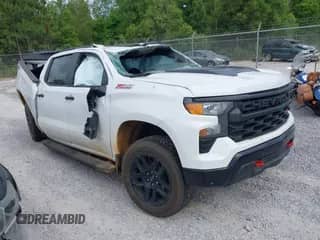 2024 Chevrolet Silverado 1500 Custom Trail Boss z VIN 3GCUDCED6RG207052, wystawiony jako IAAI lot #42117186 z przebiegiem Nie podano mil oraz . Historia ofert i sprzedaży dostępna na DreamBid. Obrazek 1.