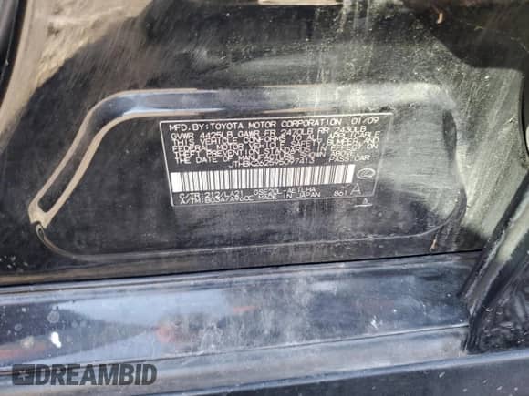 2009 Lexus IS 250 z VIN JTHBK262595097413, wystawiony jako Copart lot #81337545 z przebiegiem 203 399 mil mil oraz Czysty tytuł • Clean title. Historia ofert i sprzedaży dostępna na DreamBid. Obrazek 12.