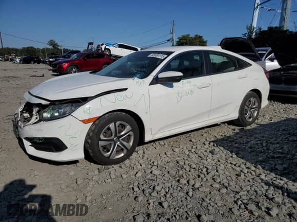 2016 Honda Civic LX с VIN 19XFC2F54GE226219, выставлен на аукционе Copart как лот 85080115 с пробегом 65 673 миль миль и Списание • Salvage title. История ставок и продаж доступна на DreamBid. Изображение 1.