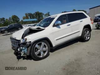 2011 Jeep Grand Cherokee Overland with VIN 1J4RR6GG4BC655132, listed as a Copart auction lot 81248155 with 107,553 mi miles and Salvage title. Bid and sale history available at DreamBid. Image 1.