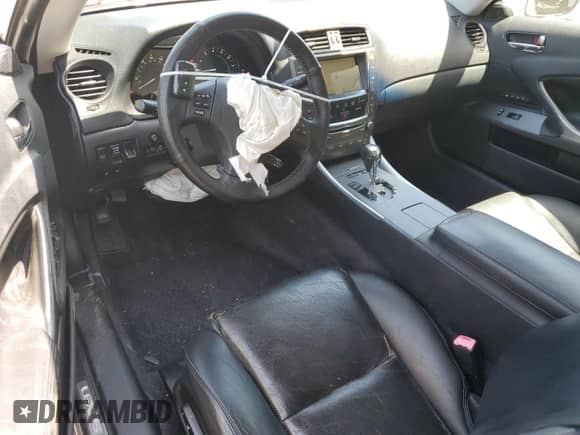 2010 Lexus IS 350 C with VIN JTHFE2C29A2504927, listed as a Copart auction lot 62053225 with 125,263 mi miles and Salvage title. Bid and sale history available at DreamBid. Image 8.