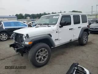 2025 Jeep Wrangler Sport S with VIN 1C4PJXDN1SW583088, listed as a Copart auction lot 67846345 with 4,030 mi miles and Salvage title. Bid and sale history available at DreamBid. Image 1.