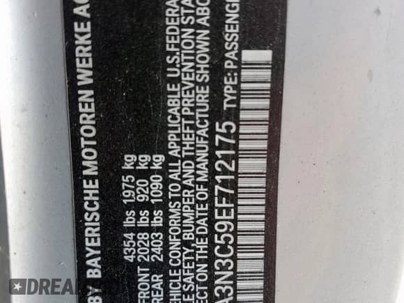 2014 BMW 4 Series 428i с VIN WBA3N3C59EF712175, выставлен на аукционе Copart как лот 85462625 с пробегом 185 900 миль миль и Чистый • Clean title. История ставок и продаж доступна на DreamBid. Изображение 13.