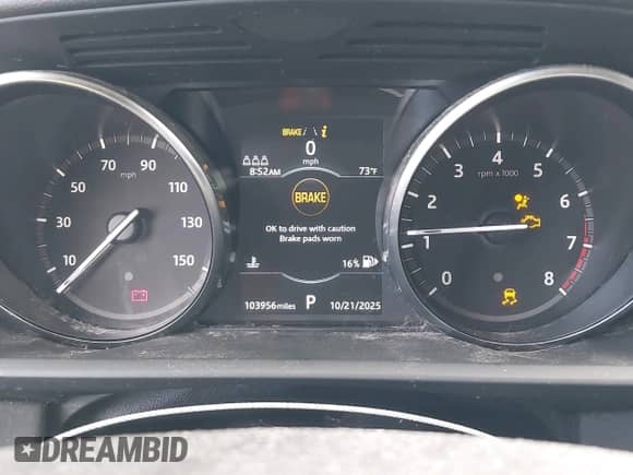 2020 Land Rover Discovery SE z VIN SALRG2RV6L2421283, wystawiony jako IAAI lot #43490426 z przebiegiem 103 956 mil mil oraz . Historia ofert i sprzedaży dostępna na DreamBid. Obrazek 7.