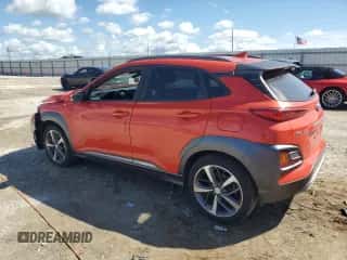 2019 Hyundai Kona Limited с VIN KM8K33A53KU215181, выставлен на аукционе Copart как лот 81497995 с пробегом 35 279 миль миль и На запчасти • Non repairable. История ставок и продаж доступна на DreamBid. Изображение 2.
