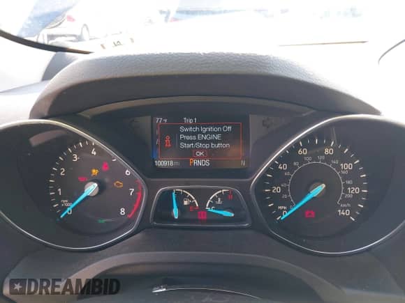 2017 Ford Escape Titanium with VIN 1FMCU0J90HUB61155, listed as a IAAI auction lot 43352339 with 100,918 mi miles and . Bid and sale history available at DreamBid. Image 7.