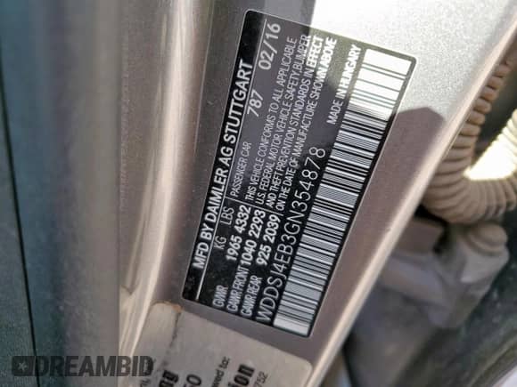 2016 Mercedes-Benz CLA 250 с VIN WDDSJ4EB3GN354878, выставлен на аукционе Copart как лот 68973725 с пробегом 109 242 миль миль и Чистый • Clean title. История ставок и продаж доступна на DreamBid. Изображение 12.