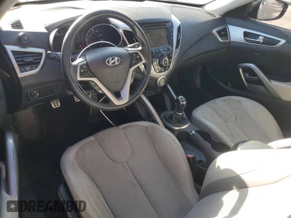 2012 Hyundai Veloster w/Red Int with VIN KMHTC6AD6CU048698, listed as a Copart auction lot 44009865 with 102,019 mi miles and Salvage title. Bid and sale history available at DreamBid. Image 8.