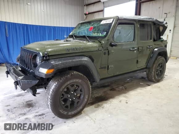 2022 Jeep Wrangler Unlimited Sport S с VIN 1C4HJXDN2NW132471, выставлен на аукционе Copart как лот 72798144 с пробегом 39 106 миль миль и На запчасти • Non repairable. История ставок и продаж доступна на DreamBid. Изображение 1.