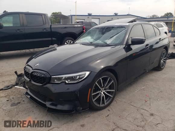 2019 BMW 3 Series 330i with VIN WBA5R1C52KFH13281, listed as a Copart auction lot 81590635 with Not provided miles and Salvage title. Bid and sale history available at DreamBid. Image 1.