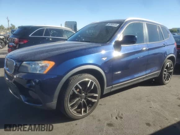 2013 BMW X3 xDrive28i z VIN 5UXWX9C55D0A25033, wystawiony jako Copart lot #90763415 z przebiegiem 138 060 mil mil oraz Czysty tytuł • Clean title. Historia ofert i sprzedaży dostępna na DreamBid. Obrazek 1.