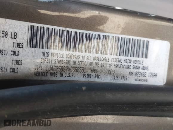 1999 Jeep Grand Cherokee Laredo с VIN 1J4G258S7XC656551, выставлен на аукционе IAAI как лот 42182464 с пробегом 230 709 миль миль и . История ставок и продаж доступна на DreamBid. Изображение 9.