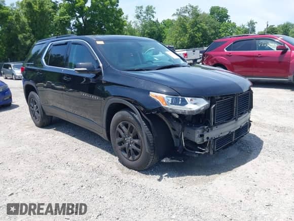 2019 Chevrolet Traverse LT Cloth z VIN 1GNEVGKW1KJ299682, wystawiony jako IAAI lot #42617687 z przebiegiem 118 102 mil mil oraz . Historia ofert i sprzedaży dostępna na DreamBid. Obrazek 1.