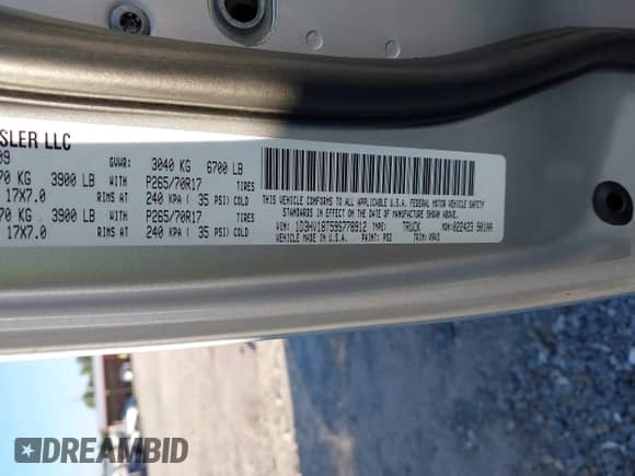2009 Dodge 1500 SLT z VIN 1D3HV18T59S778912, wystawiony jako IAAI lot #43094256 z przebiegiem 152 716 mil mil oraz . Historia ofert i sprzedaży dostępna na DreamBid. Obrazek 9.