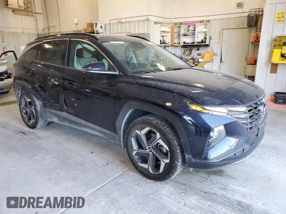 2023 Hyundai Tucson Limited with VIN KM8JECA14PU100163, listed as a Copart auction lot 71222145 with 53,292 mi miles and Salvage title. Bid and sale history available at DreamBid. Image 4.