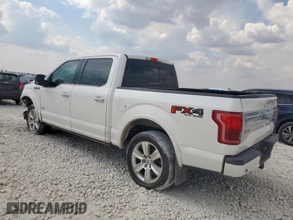 2015 Ford F-150 Platinum с VIN 1FTEW1EG5FFC14360, выставлен на аукционе Copart как лот 80856505 с пробегом 131 087 миль миль и Списание • Salvage title. История ставок и продаж доступна на DreamBid. Изображение 2.