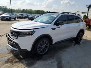 2021 Kia Sorento SX Prestige X-Line with VIN 5XYRKDLF7MG012140, listed as a Copart auction lot 59305955 with 71,670 mi miles and Salvage title. Bid and sale history available at DreamBid. Image 1.