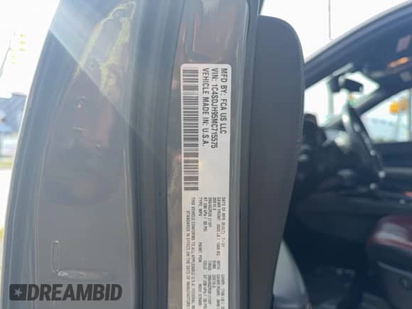 2021 Dodge Durango SRT Hellcat with VIN 1C4SDJH95MC715575, listed as a Copart auction lot 86482145 with 46,714 mi miles and Clean title. Bid and sale history available at DreamBid. Image 10.