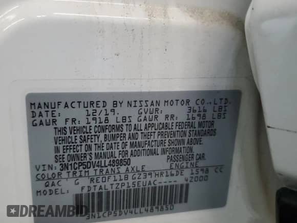 2020 Nissan Kicks SR z VIN 3N1CP5DV4LL489850, wystawiony jako Copart lot #86510895 z przebiegiem 35 139 mil mil oraz Szkoda całkowita • Salvage title. Historia ofert i sprzedaży dostępna na DreamBid. Obrazek 13.