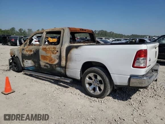 2022 Ram 1500 Big Horn with VIN 1C6RREMTXNN479592, listed as a Copart auction lot 52721085 with Not provided miles and Non repairable. Bid and sale history available at DreamBid. Image 2.