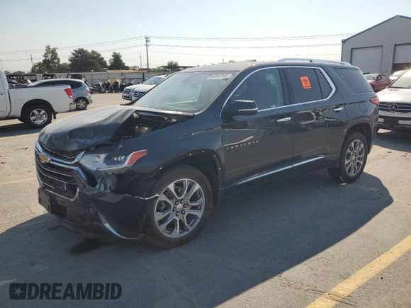 2021 Chevrolet Traverse Premier с VIN 1GNEVKKW6MJ147239, выставлен на аукционе Copart как лот 64866065 с пробегом 52 412 миль миль и Списание • Salvage title. История ставок и продаж доступна на DreamBid. Изображение 1.