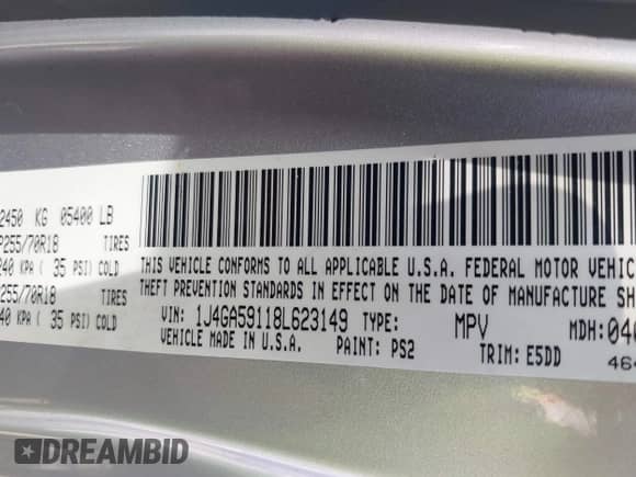 2008 Jeep Wrangler Unlimited Sahara с VIN 1J4GA59118L623149, выставлен на аукционе IAAI как лот 42956542 с пробегом 208 616 миль миль и . История ставок и продаж доступна на DreamBid. Изображение 9.