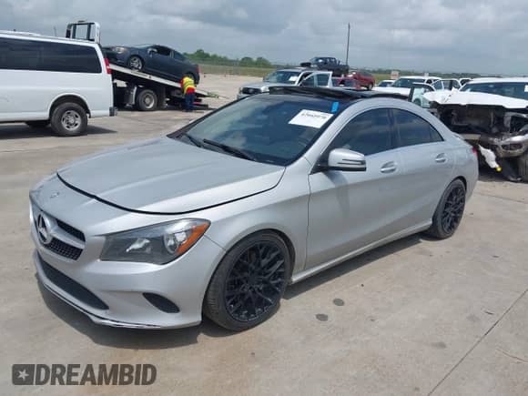2017 Mercedes-Benz CLA 250 with VIN WDDSJ4GB2HN422229, listed as a IAAI auction lot 42045970 with 130,602 mi miles and . Bid and sale history available at DreamBid. Image 2.