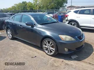 2007 Lexus IS 250 with VIN JTHBK262775038134, listed as a IAAI auction lot 43185370 with 203,321 mi miles and . Bid and sale history available at DreamBid. Image 1.
